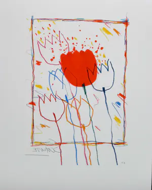 Wilhelm Schlote - Kleurengiclee TULPEN in PASTEL Handgesigneerd kopen? Bied vanaf 35!