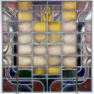 Niet of onleesbaar gesigneerd - Glas in lood, Art Deco ontwerp kopen? Bied vanaf 10!