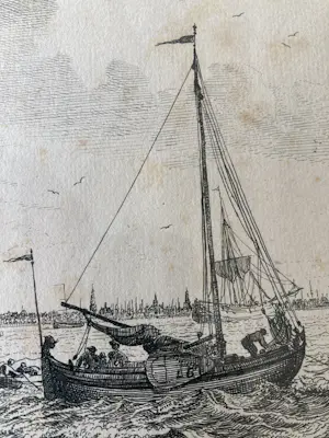 Ludolf Bakhuizen - Een oorlogsschip op de Maas bij Rotterdam kopen? Bied vanaf 95!