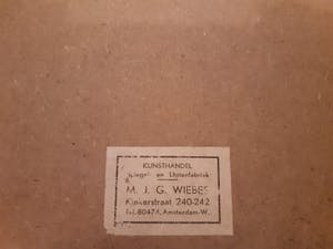 Niet of onleesbaar gesigneerd - Zicht op kerktoren en boogbrug kopen? Bied vanaf 1!