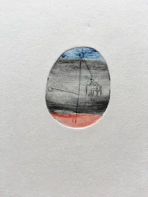 Leon Adriaans - kleuren ets ‘zonder titel’ -1985 kopen? Bied vanaf 150!