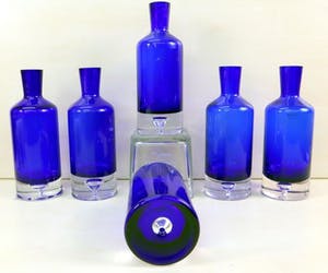 Curiosa - Kobalt blauwe kristal karaffen kopen? Bied vanaf 75!