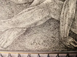 Pieter Starreveld - Zeldzame 1944 Lithografie "Naakten" in een door j.c. Jongens gemaakte lijst kopen? Bied vanaf 65!