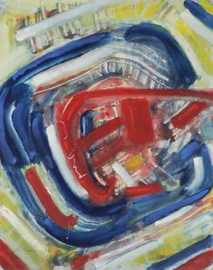 Christine Spierings - Gouache op papier, Sound - Ingelijst kopen? Bied vanaf 10!