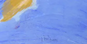Jean Bilquin - Gemengde techniek op papier, Abstracte compositie - Ingelijst kopen? Bied vanaf 300!