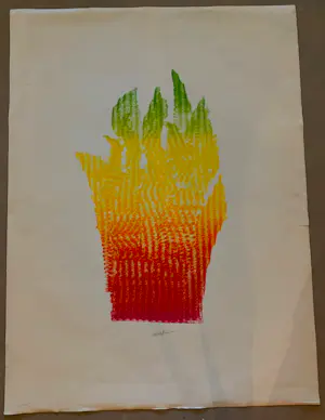 Heinz Mack - Zeefdruk: flammenhand kopen? Bied vanaf 450!