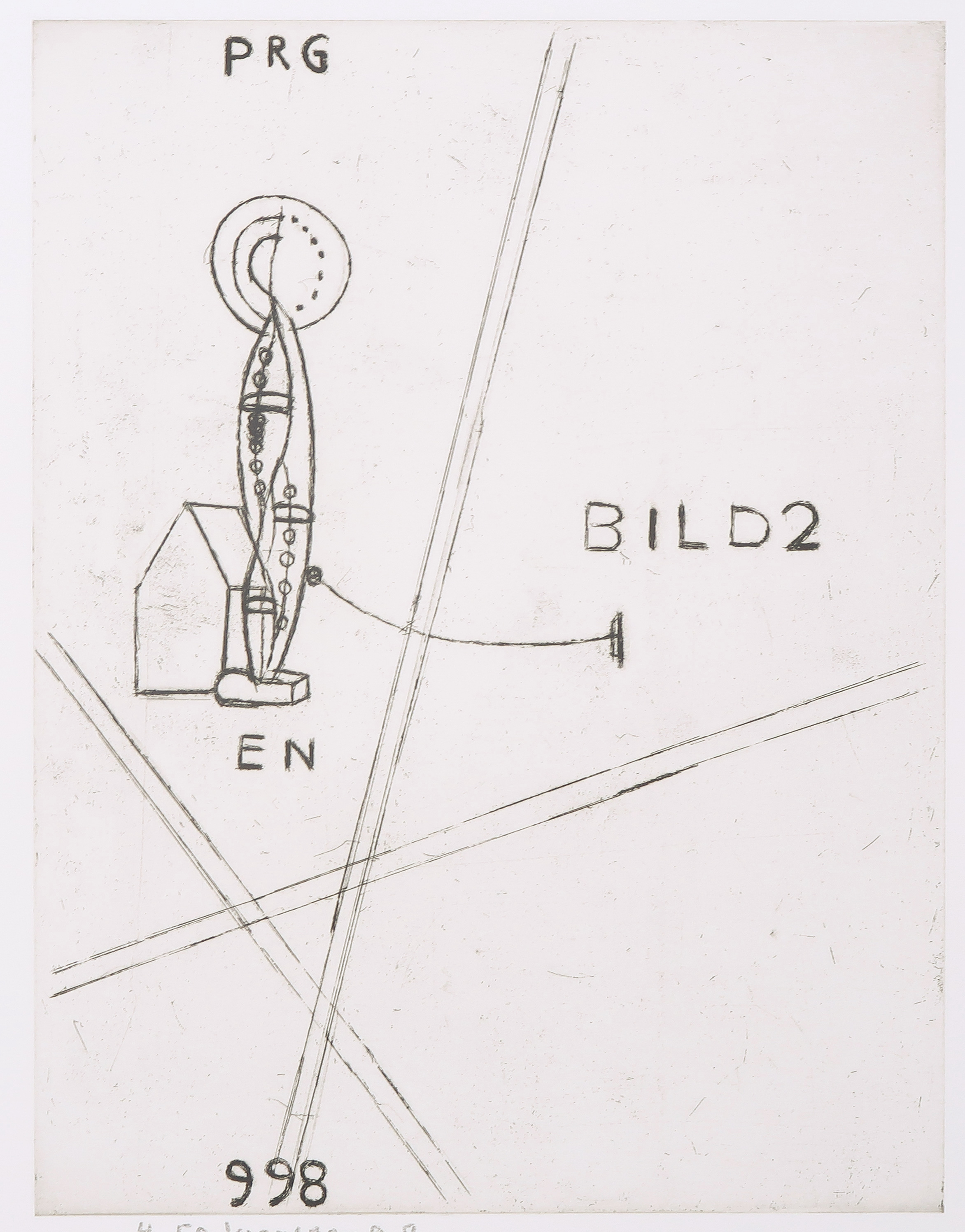 Reinier Lucassen - Grafiek Nu & Poëzie - Ets, PRG bild 2 + gedicht van H. H. ter Balkt verkocht voor € 100!