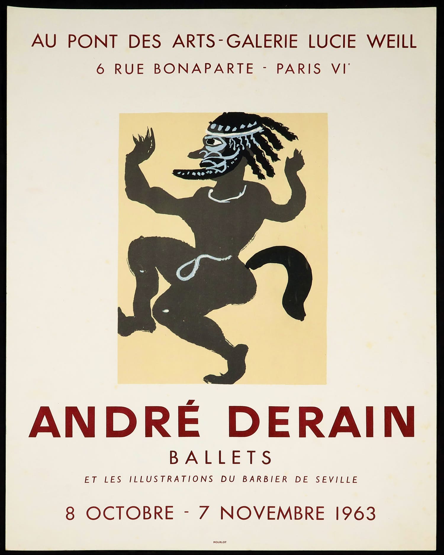Andre Derain - Affiche - Ballets Galerie Lucie Weill verkocht voor € 1!