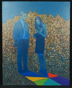 Valentin Bakardjiev - Olieverf op doek, De wereld draait door II, (Groot) kopen? Bied vanaf 100!