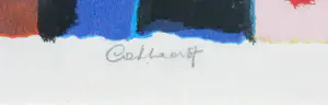 Jan Cobbaert - Zeefdruk, Abstracte figuren - Ingelijst (Groot) kopen? Bied vanaf 250!