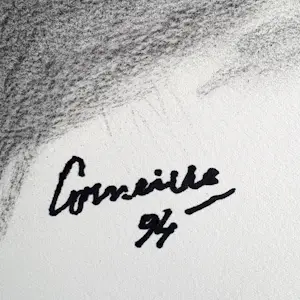 Corneille - houtskool tekening - La Rêveuse (1994) kopen? Bied vanaf 3500!