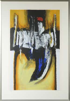 Hans Vanhorck - Zeefdruk, Zonder titel - Ingelijst verkocht voor € 35!