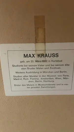 Max Krauss - 2 Bilder : Zeitung lesender Mönch und strickende ältere Dame kopen? Bied vanaf 125!