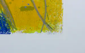 Ad van Hassel - Zeefdruk op papier, Tulpen, Geel - Ingelijst kopen? Bied vanaf 60!