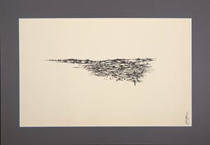 Melle Oldeboerrigter - Inkttekening op papier, z.t. Landschap kopen? Bied vanaf 100!