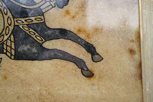 Niet of onleesbaar gesigneerd - Fraaie Perzische Achter Glas Schildering (19e eeuw kopen? Bied vanaf 1!