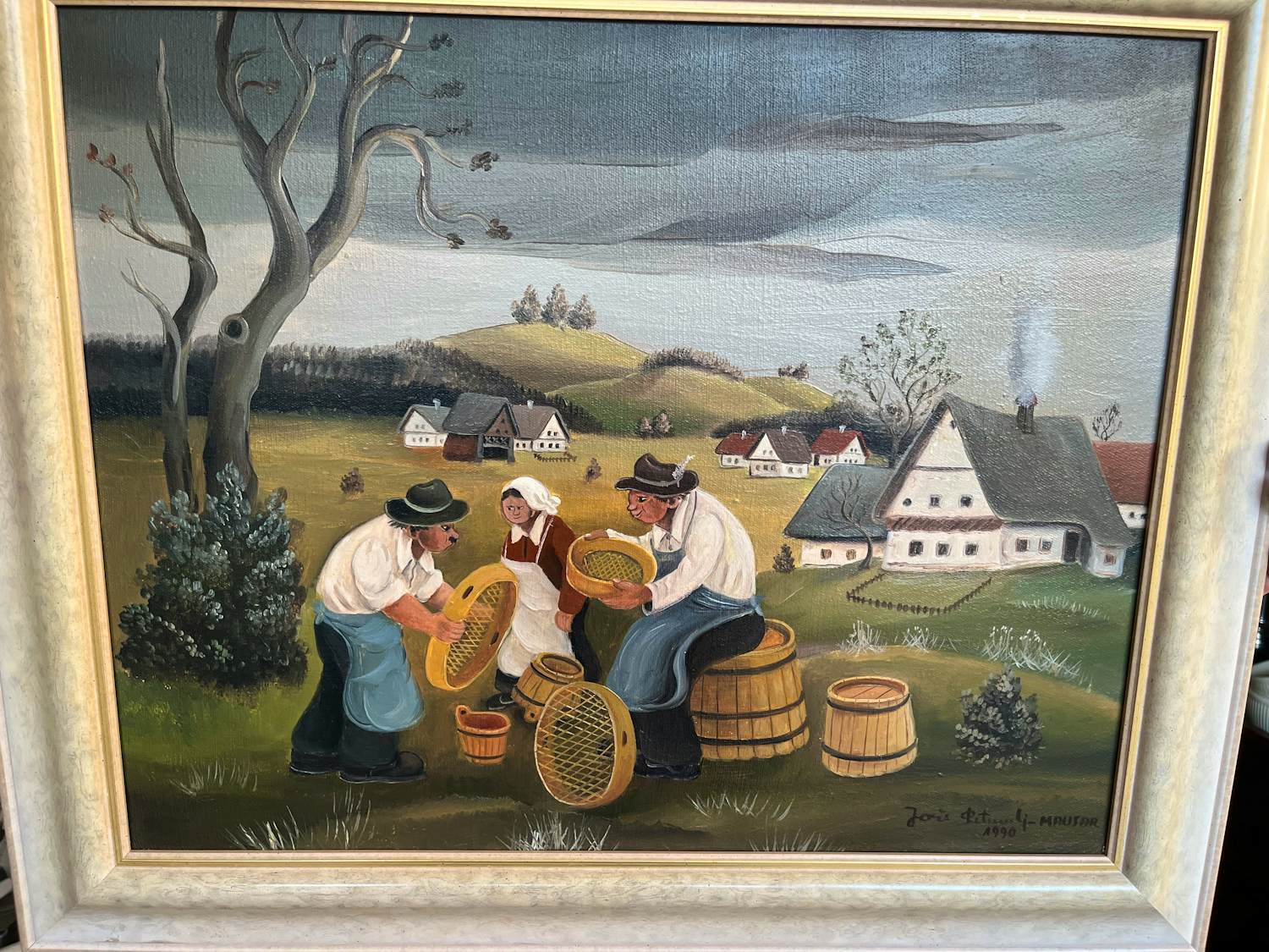 Joze Peternelj-Mausar - Boerderij/oogst scène kopen? Bied vanaf 250!