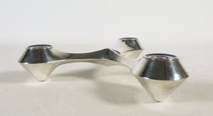 Gijs Bakker - Verzilverde drie-lichts kandelaar, uitgevoerd door Keltum kopen? Bied vanaf 1!