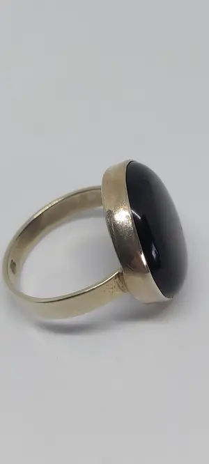 Zilveren ring (925) met zwarte onyx steen kaufen? Bieten Sie von 40!