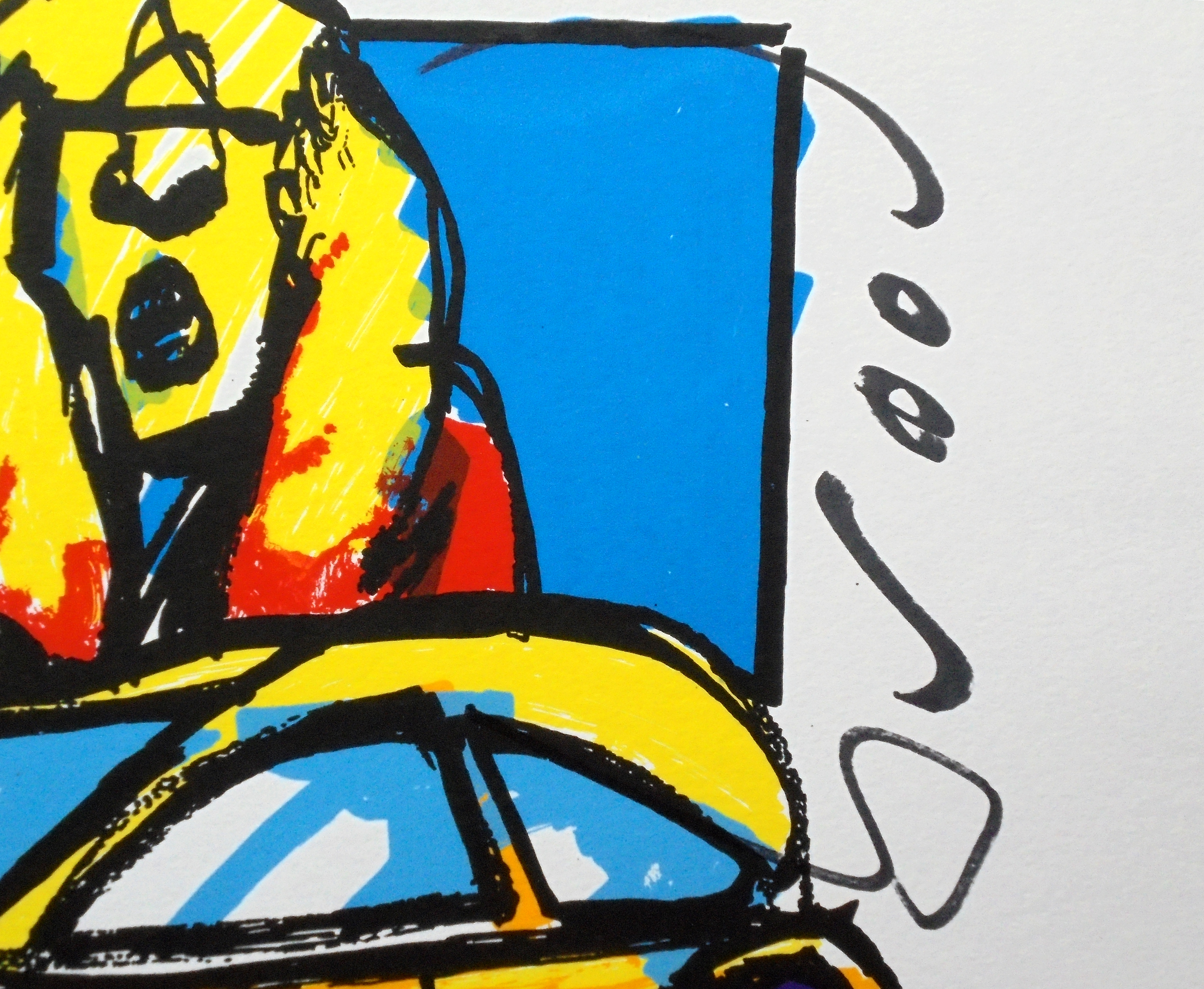 Herman Brood -  VW Beetle - Zeefdruk 1999 - handgesigneerd - oplage 200 kopen? Bied vanaf 175!