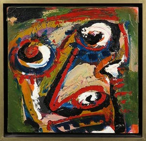 Henk Vierveijzer - Olieverf op doek, Funny Faces - Ingelijst kopen? Bied vanaf 1!