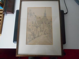 Eugene Rensburg - Straatje in Amersfoort. 1912. kopen? Bied vanaf 1!