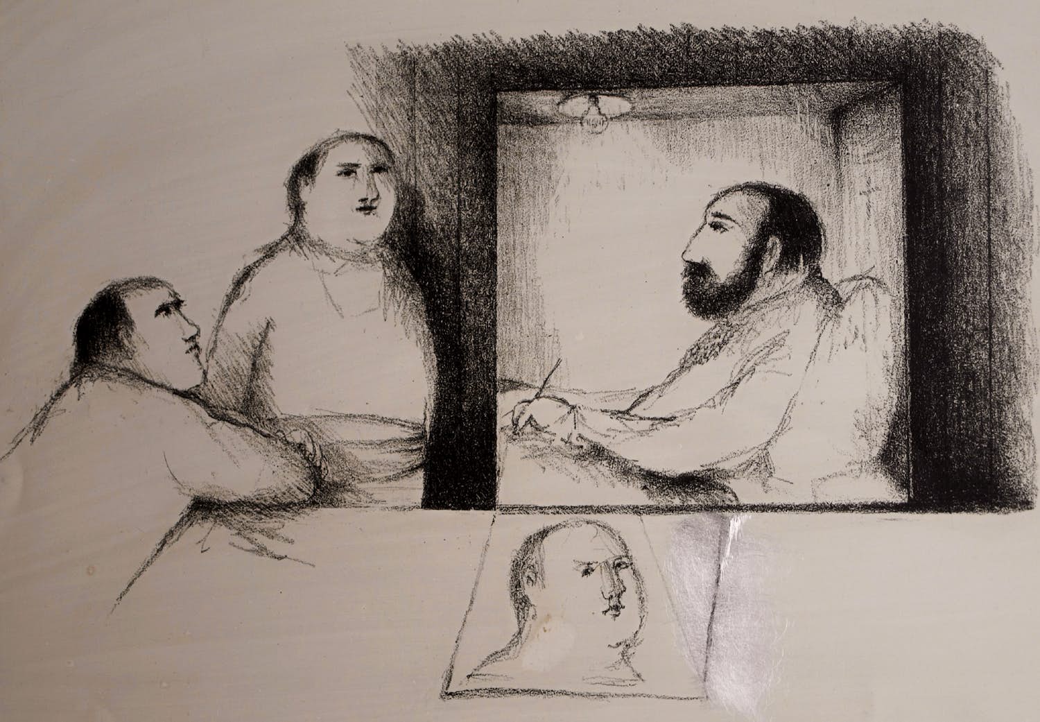 Metten Koornstra - Originele drukplaat , “De Conversatie” – 1970 verkocht voor € 25!