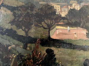 Frans Baljon - Gezicht op Dover met tennisbaan op voorgrond kopen? Bied vanaf 1!