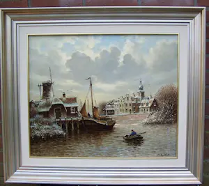 Franciscus Leonardus Corsius - Oud Hollands havengezicht. kopen? Bied vanaf 250!