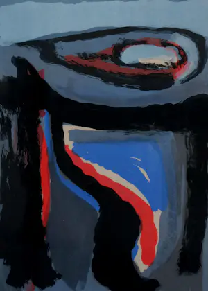 Bram van Velde - Ingelijste kleurenlitho: Compositie kaufen? Bieten Sie von 350!