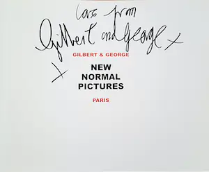 Gilbert & George - Katalog: New Normal Pictures, von beiden Künstlern handsigniert kopen? Bied vanaf 59!