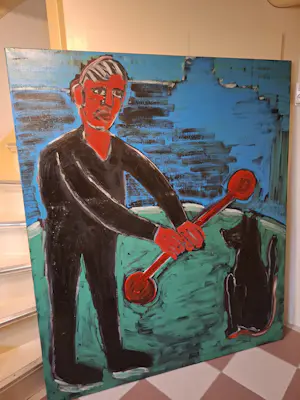 Frans de Groot - Man met halter en hond kopen? Bied vanaf 100!