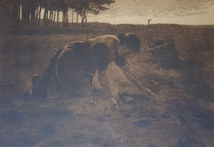 Willem Witsen - ets - Het aardappelrooistertje, no.95, gesigneerd kopen? Bied vanaf 199!