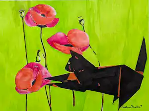 Martine Jacobs - Origami Kat verkocht voor € 70!