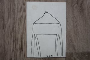 Klaas Gubbels - tekening: tafel - 1971 kopen? Bied vanaf 50!