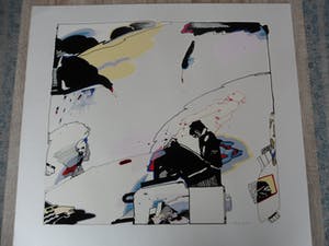 Huibert van Dorp - Zeefdruk, ZT kopen? Bied vanaf 25!