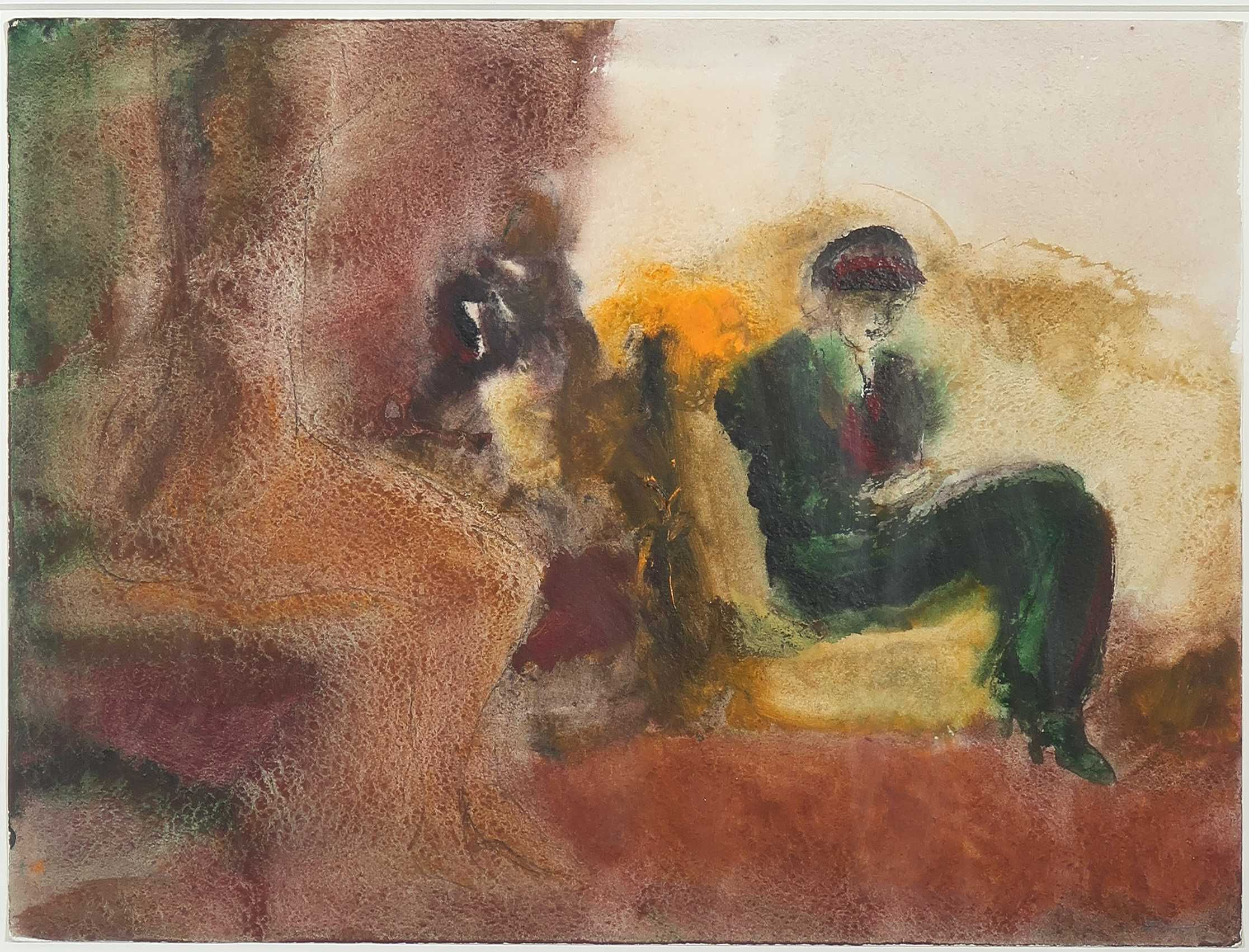 Luis Filcer - Gouache, The visit - Ingelijst kopen? Bied vanaf 70!