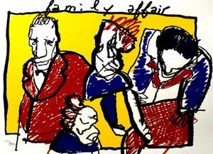 Herman Brood - Kleurenzeefdruk FAMILY AFFAIR Handgesigneerd. kopen? Bied vanaf 225!