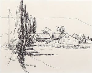 Piet Snoeren - Pentekening, Perrotet kopen? Bied vanaf 1!