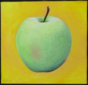 Mylene Vrolijk - Acryl op doek, Tweeluik groene appels kopen? Bied vanaf 35!