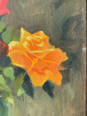 Niet of onleesbaar gesigneerd - vaas met rozen kopen? Bied vanaf 1!