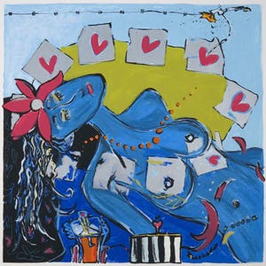 Miriam Slaats - Zeefdruk, Bezieling van een vrouw kopen? Bied vanaf 1!