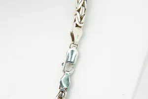 Massief 2e gehalte (925/1000) zilveren "Konings" ketting - 50cm lengte - zgan! kopen? Bied vanaf 50!