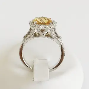 Citrien en diamanten ring kopen? Bied vanaf 2450!