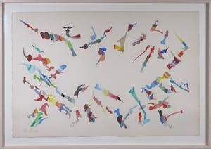 Henri Plaat - Gouache op papier, Zonder titel - Ingelijst (Groot en zwaar) kopen? Bied vanaf 250!