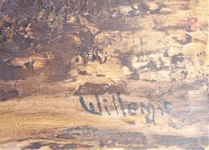 Niet of onleesbaar gesigneerd - Bloemenmarkt in Amsterdam (gesigneerd Willemse) kopen? Bied vanaf 1!