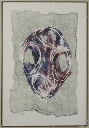 Niet of onleesbaar gesigneerd - Monotype, Zonder titel - Ingelijst kopen? Bied vanaf 1!