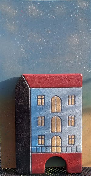 Niet of onleesbaar gesigneerd - Stenen Grachtenpand, unicum kopen? Bied vanaf 1!