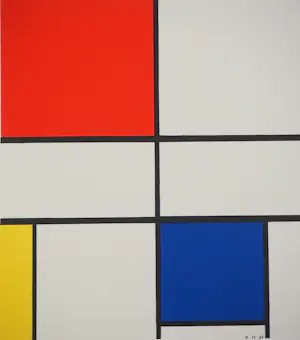 Piet Mondriaan - Piet MONDRIAAN: Compositie C nr. III in rood, blauw en geel, lithografie kopen? Bied vanaf 129!