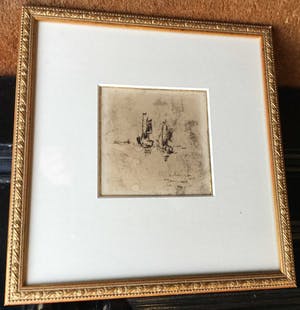 Anton Heyboer - c4265-5D, ets zeilbootjes kopen? Bied vanaf 150!